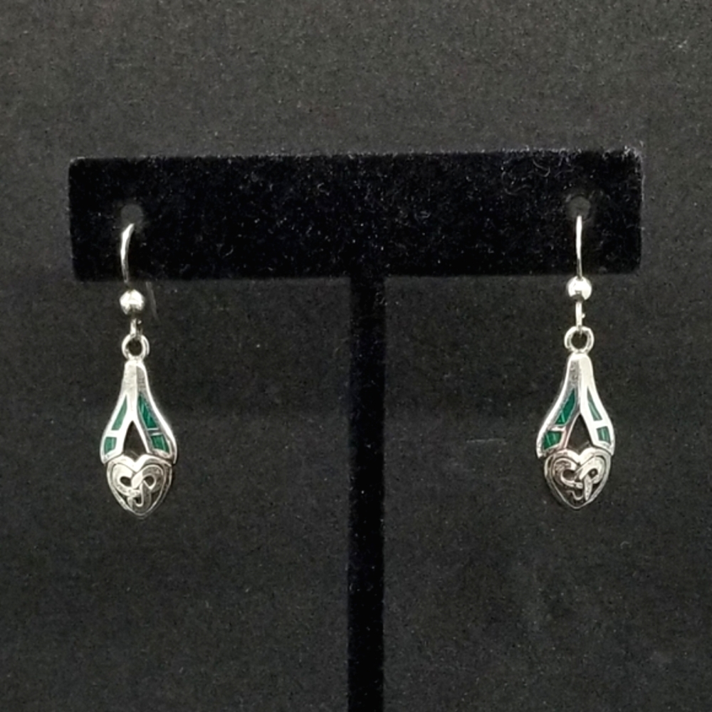 Peter Stone sterling silver Celtic drop earrings